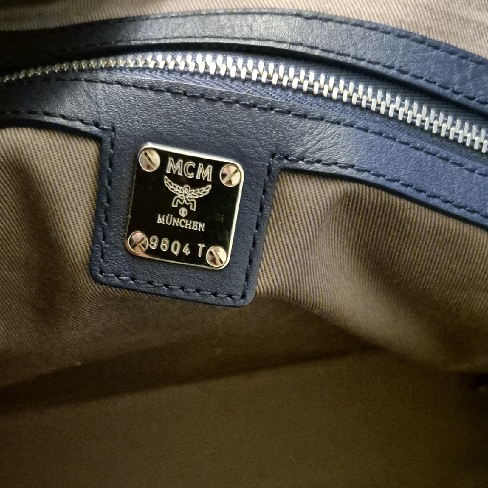 MCM Navy Blue Klara Tote Bag - Picture 2 of 8